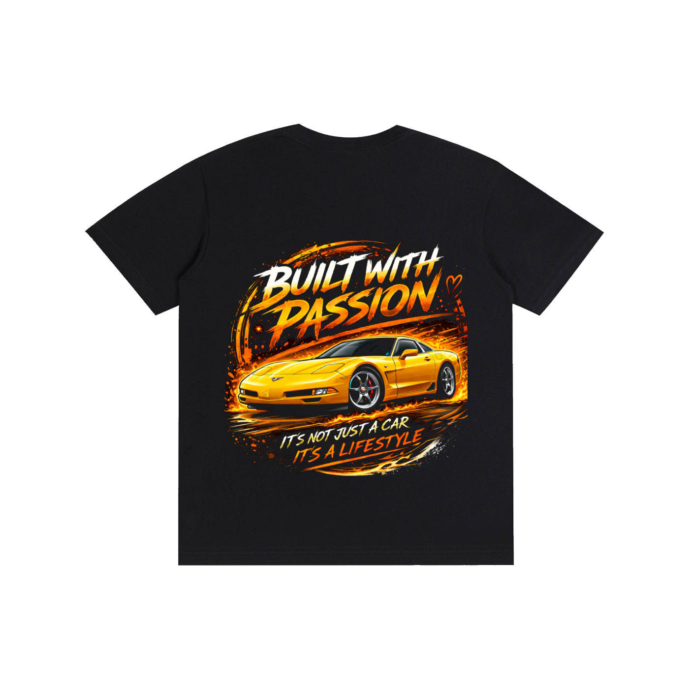 Pure Cotton Unisex T-Shirt Yellow C5 Corvette